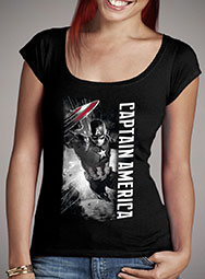 Женская футболка с глубоким вырезом Captain America to the Rescue