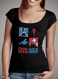 Женская футболка с глубоким вырезом Civil War Clash