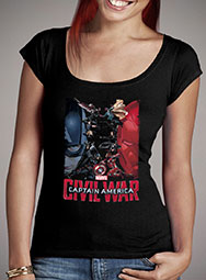 Женская футболка с глубоким вырезом Civil War Enemies
