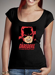 Женская футболка с глубоким вырезом Daredevil Without Fear