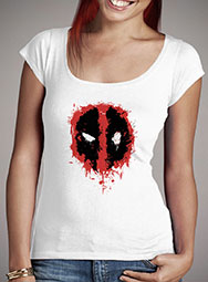 Женская футболка с глубоким вырезом Deadpool Splatter Icon