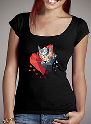 Женская футболка с глубоким вырезом Polygon Thor