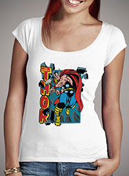 Женская футболка с глубоким вырезом The Mighty Thor