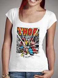 Женская футболка с глубоким вырезом Thors Mighty Hammer