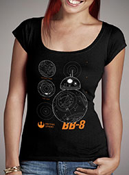 Женская футболка с глубоким вырезом Astro Droid BB-8