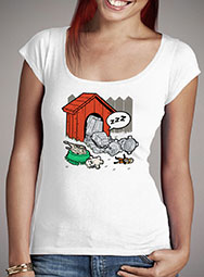 Женская футболка с глубоким вырезом AT-AT Doghouse