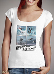 Женская футболка с глубоким вырезом Battlefront Four Square