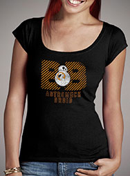 Женская футболка с глубоким вырезом BB-8 Warning