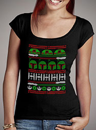 Женская футболка с глубоким вырезом Boba Fett Christmas