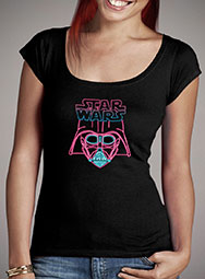 Женская футболка с глубоким вырезом Darth Vader Neon Sign