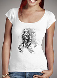 Женская футболка с глубоким вырезом First Order Stormtrooper Sketch