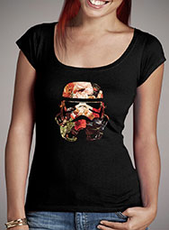 Женская футболка с глубоким вырезом Floral Print Stormtrooper