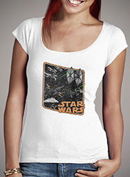 Женская футболка с глубоким вырезом Force Awakened Ships