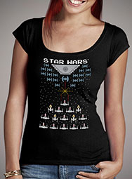 Женская футболка с глубоким вырезом Pixel Wars - Rebels vs Empire