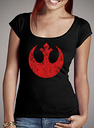 Женская футболка с глубоким вырезом Rebel Alliance Logo