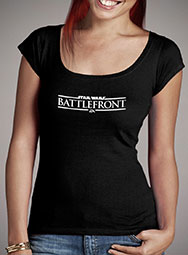 Женская футболка с глубоким вырезом Star Wars Battlefront Logo