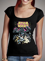 Женская футболка с глубоким вырезом Star Wars Comic Book