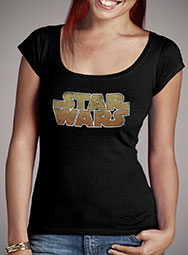 Женская футболка с глубоким вырезом Star Wars Logo