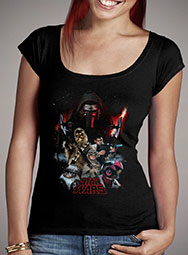 Женская футболка с глубоким вырезом Star Wars The Force Awakens