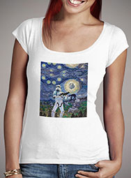 Женская футболка с глубоким вырезом Stormtrooper Starry Night