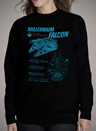 Женский свитшот Millennium Falcon Schematics
